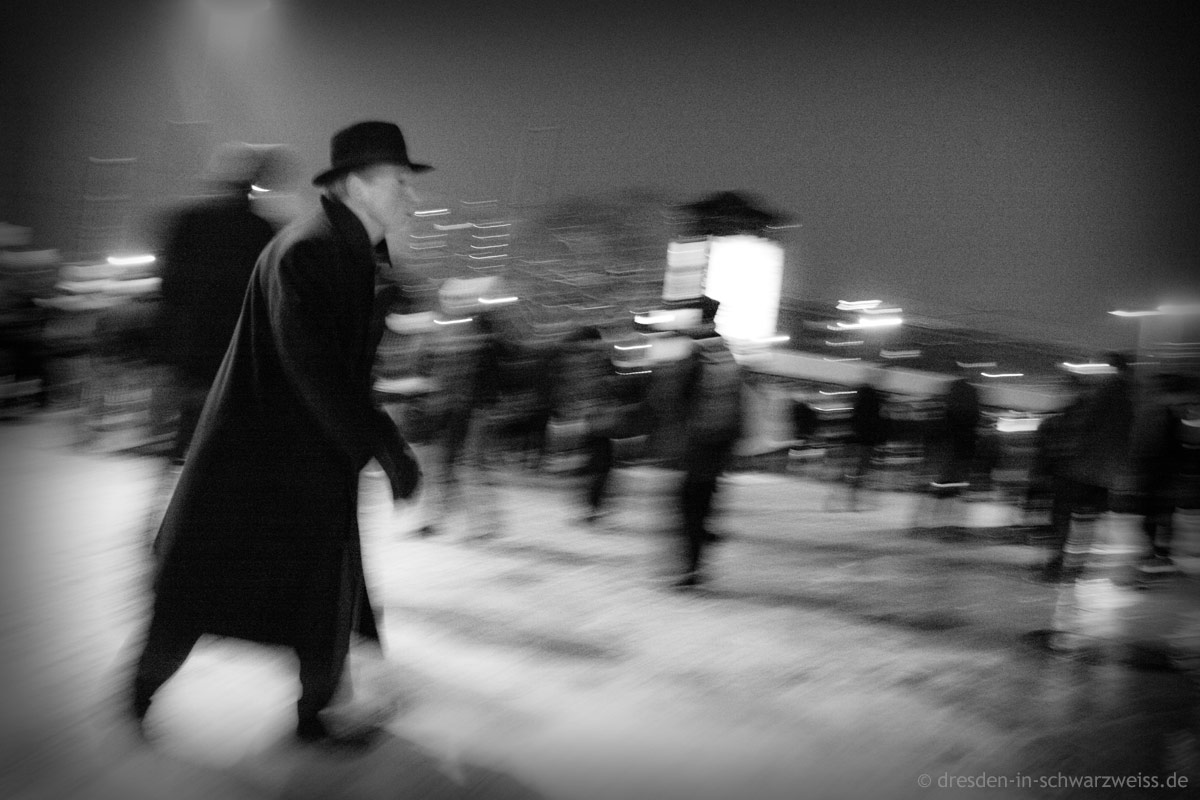 Mann mit Hut. Pirnaischer Platz